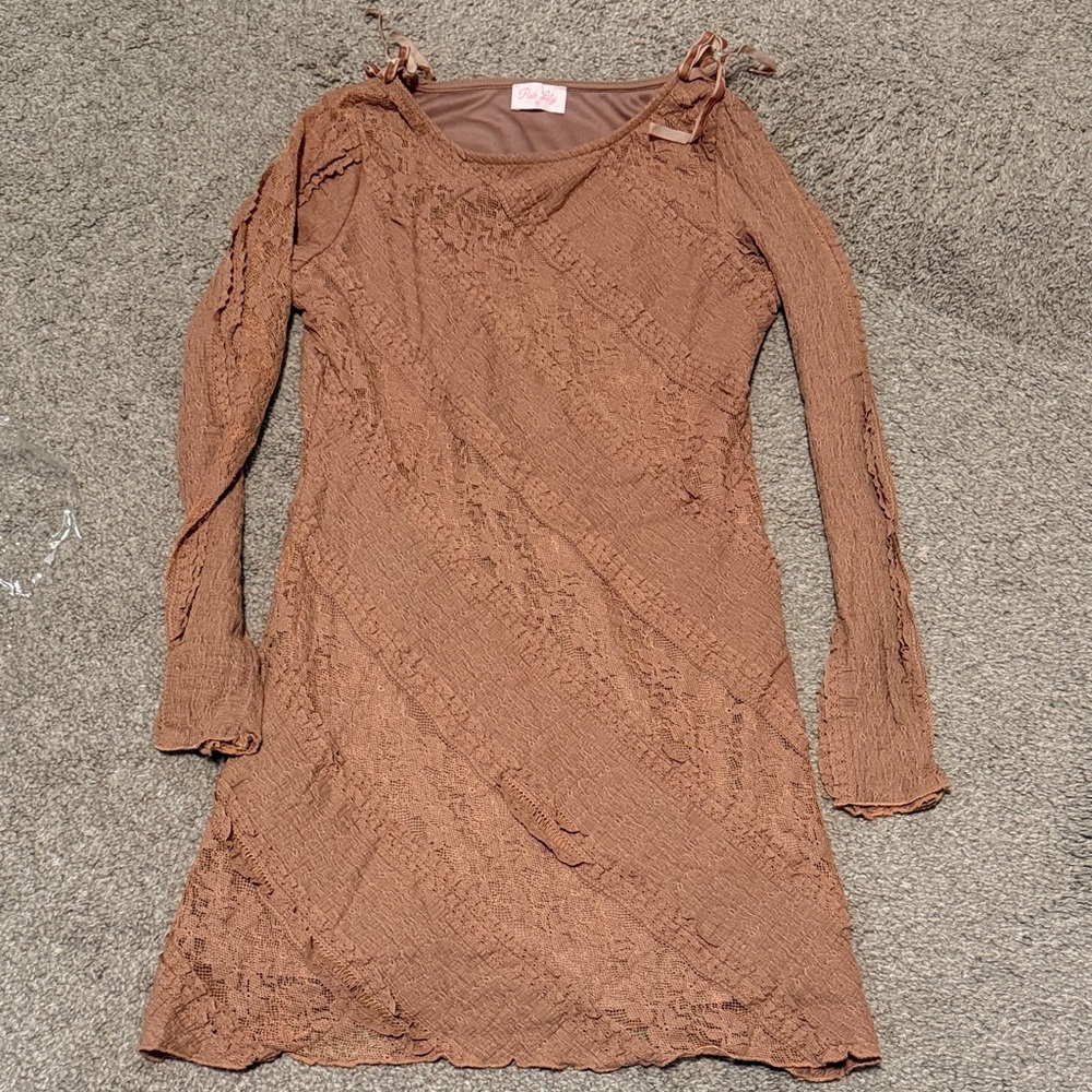 Pink Lily lace dress NWOT